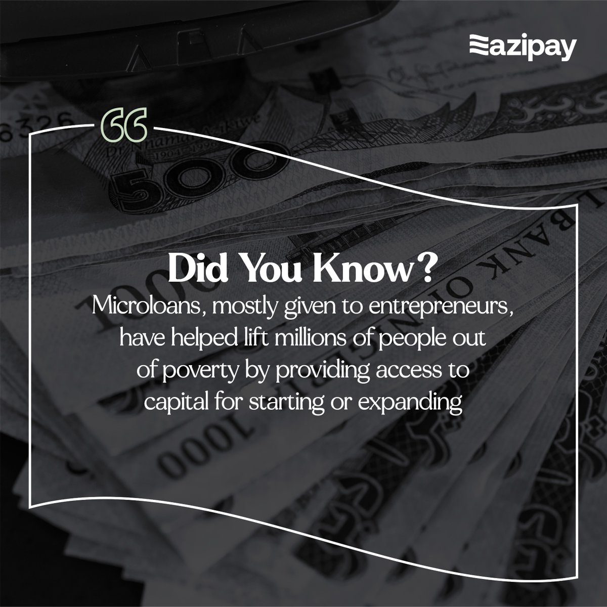 If you had easy and stress-free access to Microloans today, what will you use it for?

#Microloans
#SMEs
#Entrepreneurship
#EazipayCares