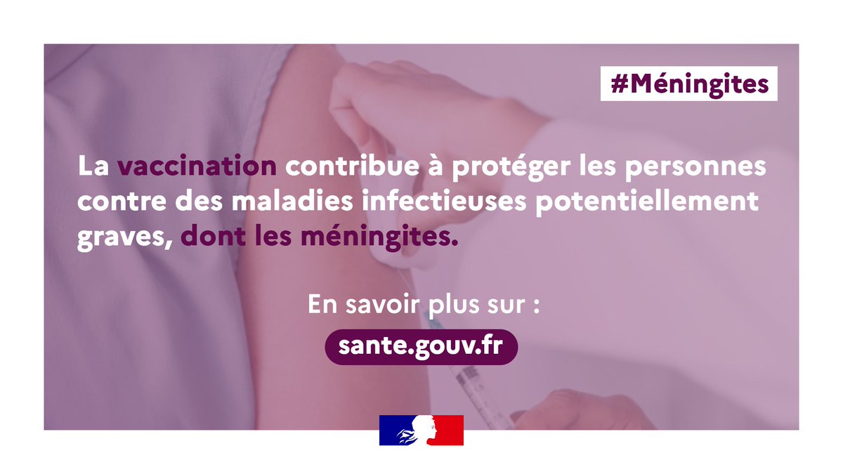 #VaccinerProtéger | Les infections à méningocoque sont contagieuses et peuvent provoquer des maladies graves comme les #méningites ou septicémies. Il existe des vaccins efficaces contre certains types de méningocoques 💉 + d'infos : sante.gouv.fr/soins-et-malad… #SEV2024