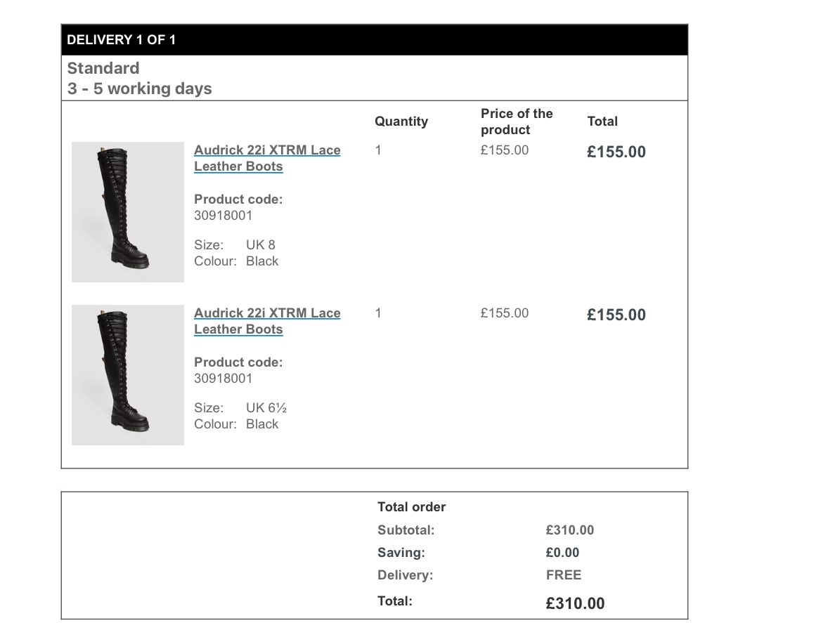 ‼️ BOOT BITCHES ‼️ Reimbursement! £155 now! How did I not know thigh high Dr martens existed??? Ordered but they didnt have my size so brought either side, pray that one fits!