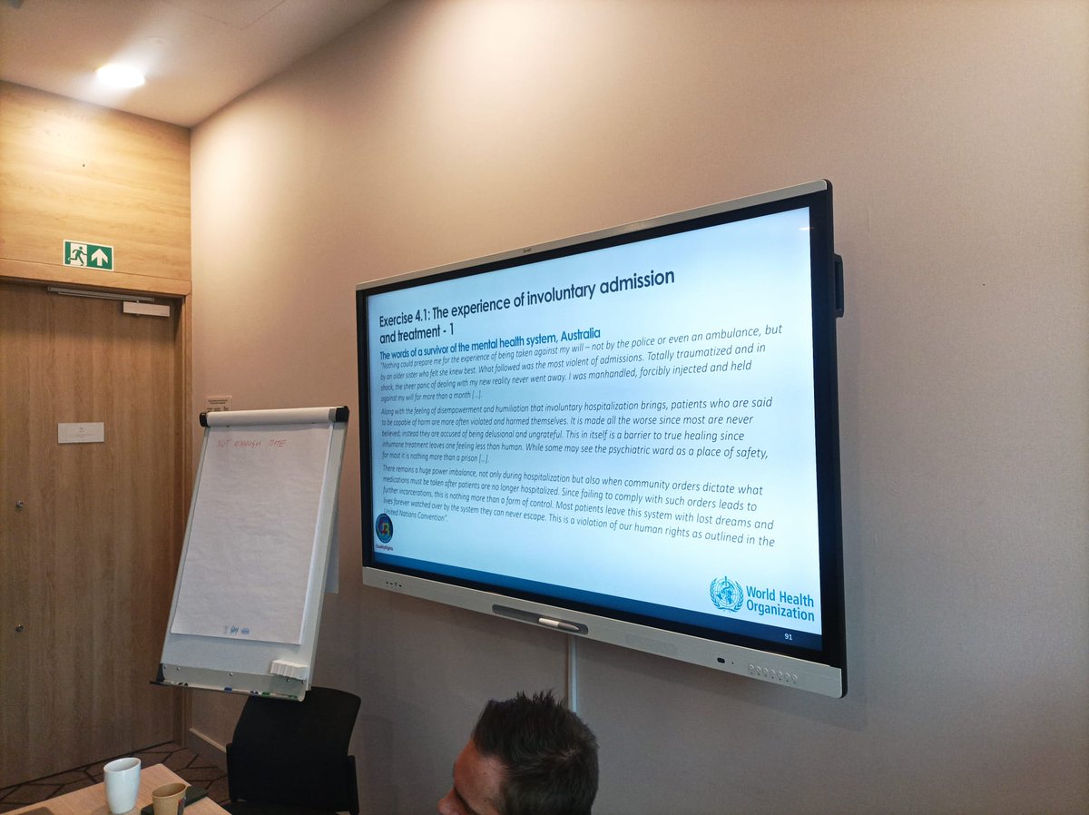 JA_ImpleMental's tweet photo. For the past two days in Vilnius, our co-hosts from WHO are organizing two parallel workshops, focused on Quality of Rights – core trainings on Recovery and the Right to Health, and on Legal Capacity and the Right to Decide. 🌐📅
#JAImpleMENTAL #WHO #HumanRights #MentalHealthCare https://t.co/yt0p9BxfjA