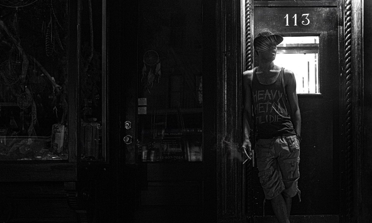 Midnight Toker
#FujiX100F
1/60th@ƒ/2-ISO2000

#nightphotography #smoke #smoking #expression #expressive #tones #grain #darkroom #composition #candid #documentary #photojournalism #streetphotography #blackandwhite #Fujifilm #FujifimAcros #Acros #GreenwichVillage #WestVillage