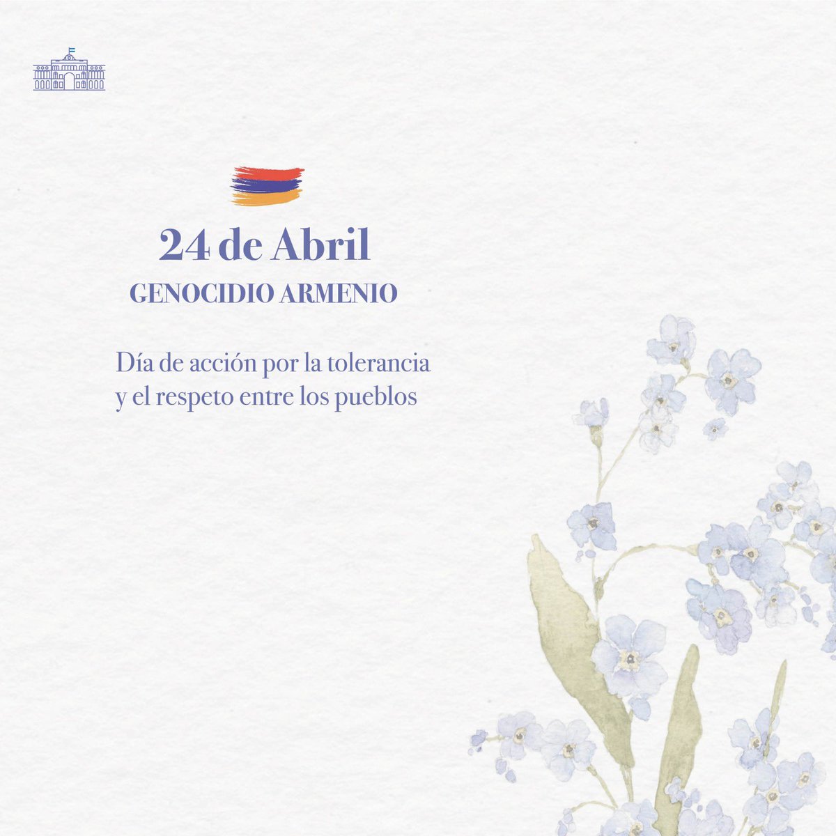 CasaRosada's tweet photo. Cada 24 de abril se conmemora el genocidio sufrido por el pueblo armenio entre los años 1915 y 1923. Una fecha que nos invita a reflexionar sobre la importancia de la defensa de la vida y la libertad. https://t.co/JetcTiv9ig