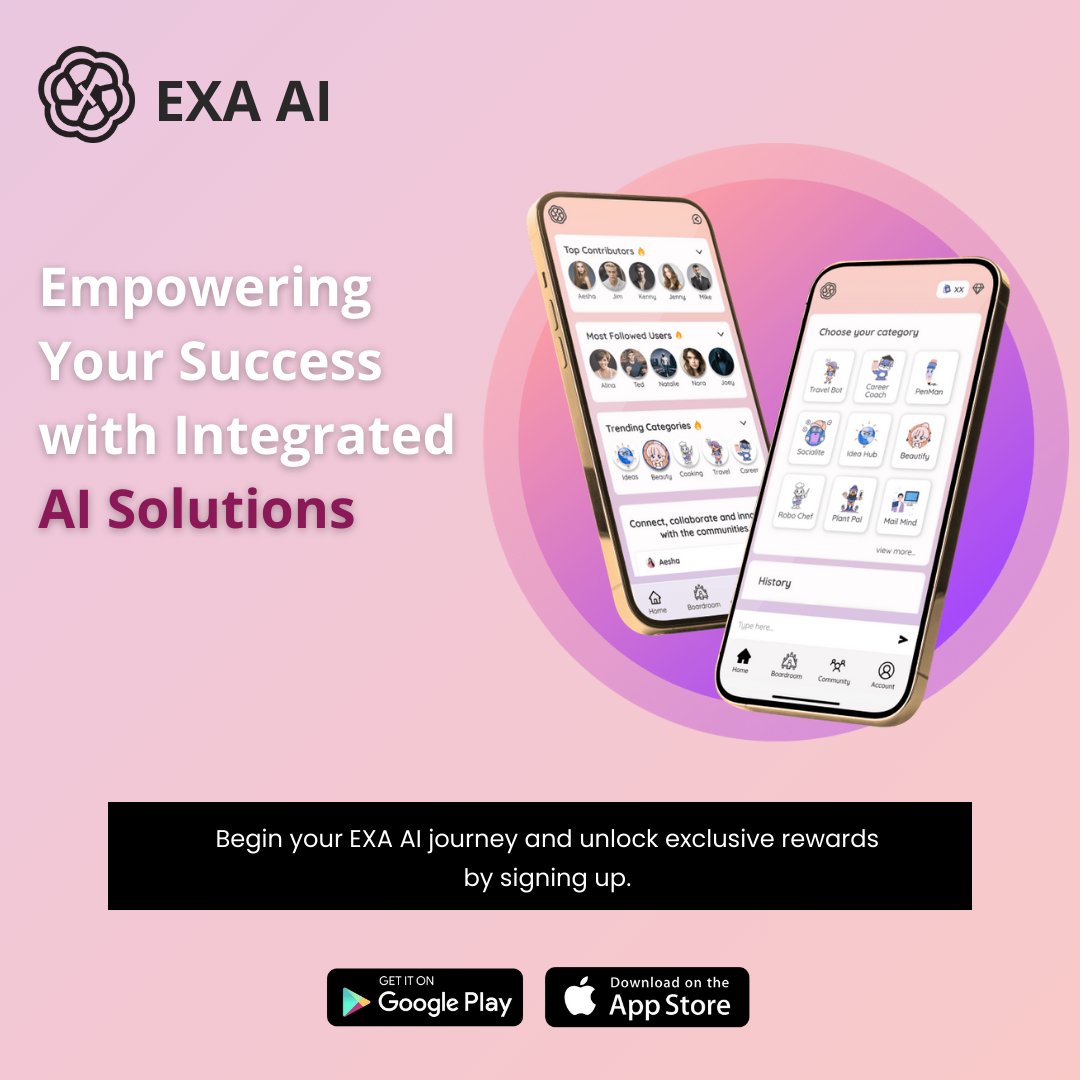 EXAAIChat's tweet photo. Unlock the power of AI with EXA AI Chat💡 Enhance your productivity, streamline your tasks, and revolutionize the way you communicate🚀

#AIAssistant #CustomerEngagement #FutureOfCommunication #aichat #TechTrends #ConversationalAI #Chatbot #SmartChat #AIChatbot #EXAAICHAT #EXAAI https://t.co/7iixZzzxx0