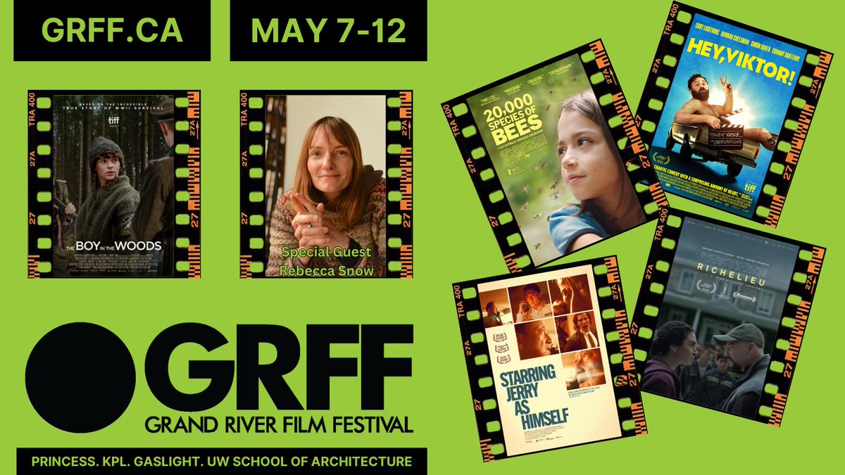 #GRFF24 is happening in two weeks, and we have an amazing lineup of films screening across the Region. 5 feature films and 26 shorts. Free and ticketed events. Special guests and Q&amp;As. Full schedule and details at grff.ca #galtlove #kwawesome @gettlwr <a href="/curatedkw/">Curatedkw</a>