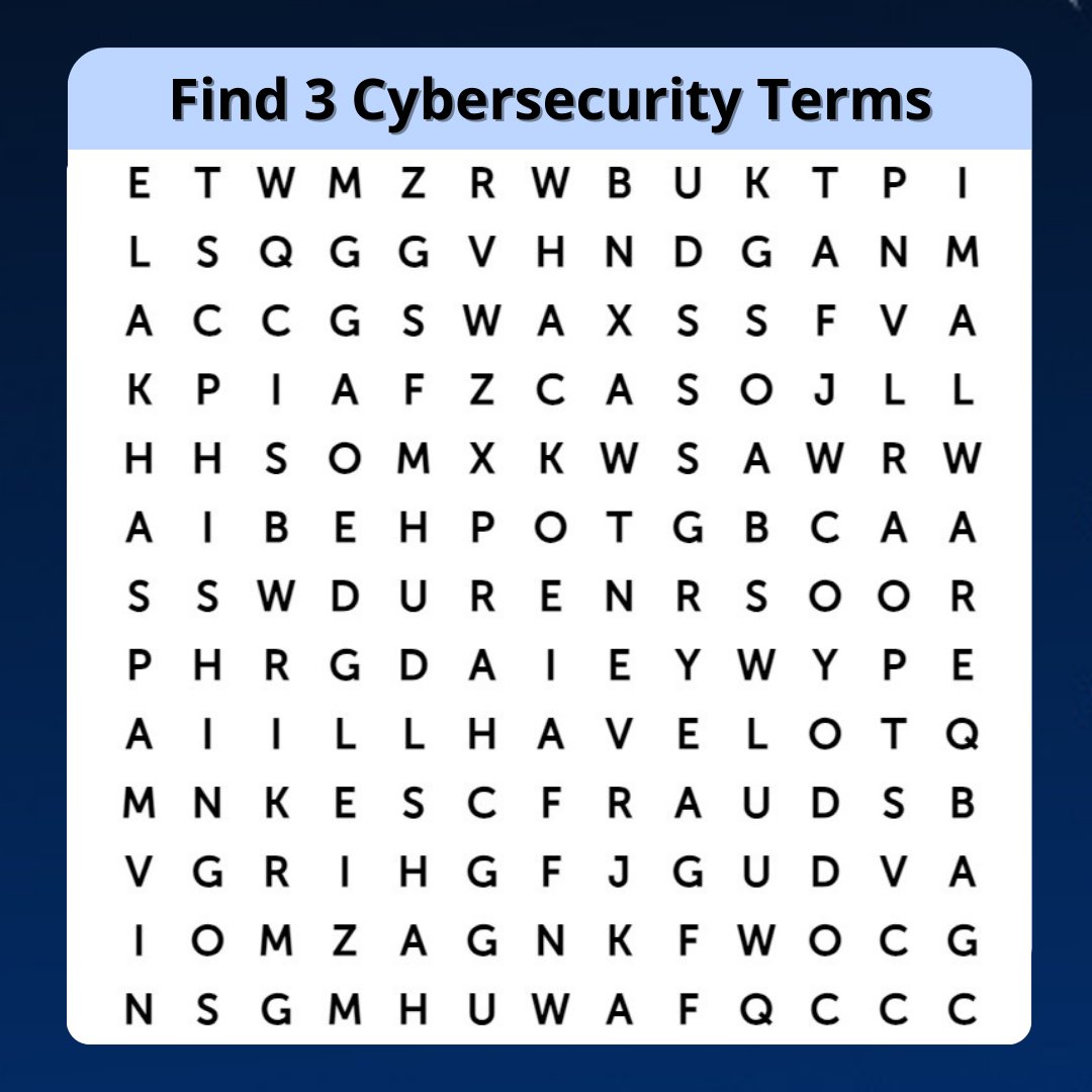 How many can you spot? 👀 #WordSearch #CyberSecurity