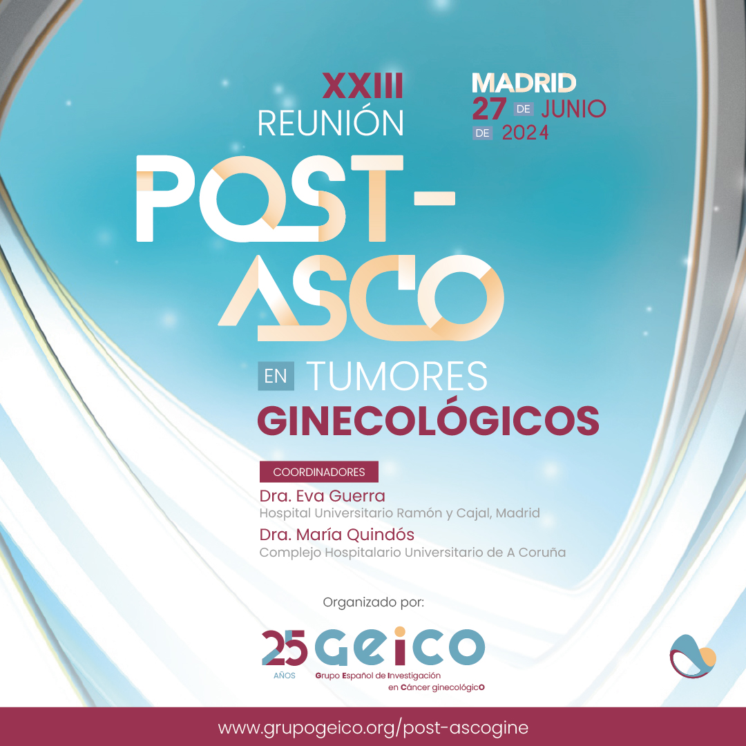 👀💡 Ya tenemos fecha para la próxima XXIII Reunión Post-ASCO de Tumores Ginecológicos. No te pierdas el 27 de junio en Madrid esta revisión de los últimos avances presentados en ASCO 2024. ¡Descubre todas las novedades en #CáncerGinecológico! #GEICO #PostASCOGine24