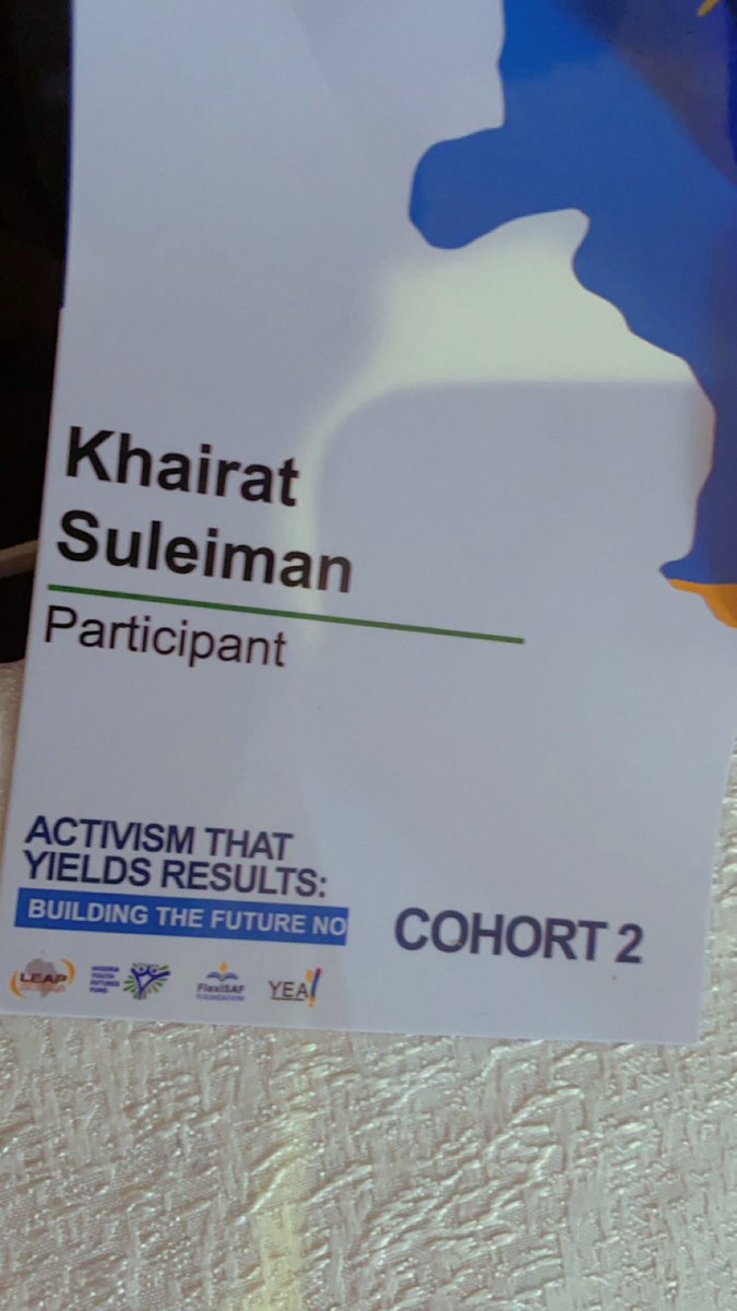 Khairahtuu's tweet image. It’s quite delightful to be part of @FlexiSAF foundation, ‘ACTIVISM THAT YEILDS RESULTS: Building the future now’ Cohort 2
#activismtraining
#thenigeriawewant
#Empowerment 
#NYFF
#flexisaffoundation 
#futurenow