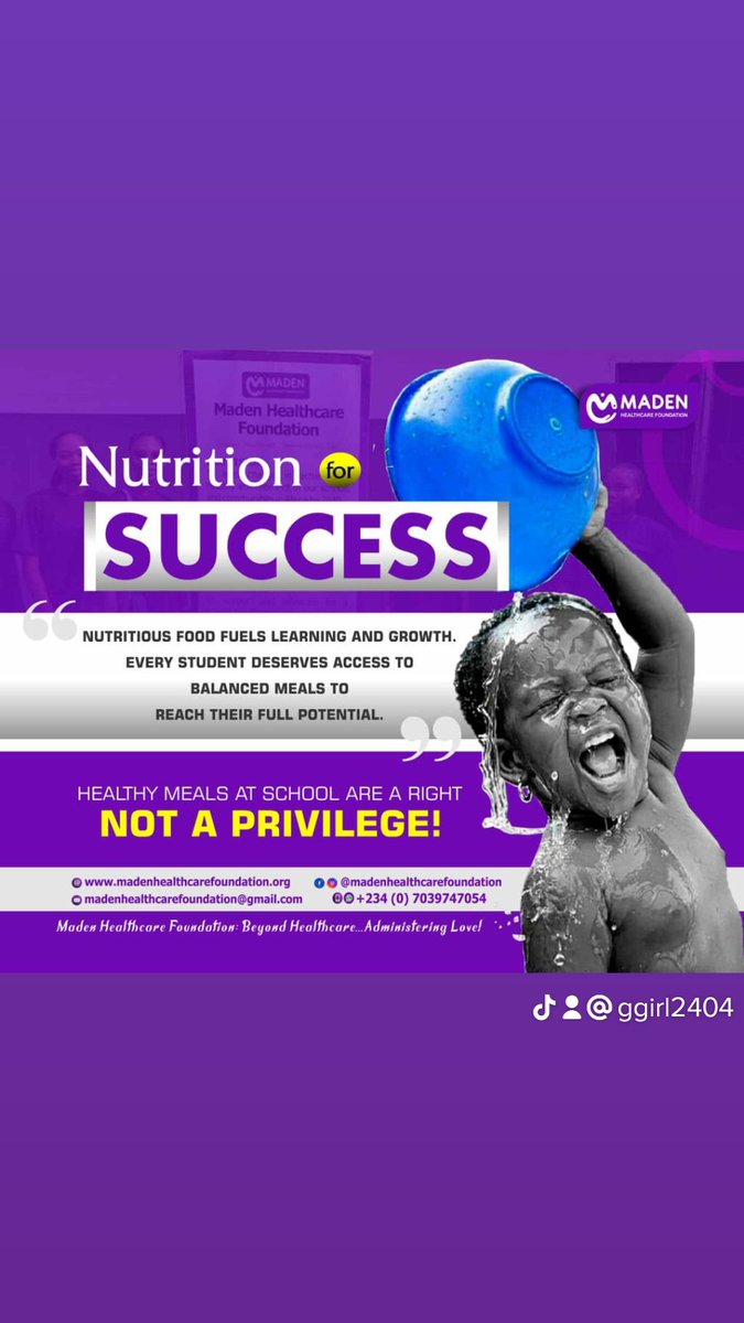 *NUTRITION FOR SUCCESS*

Healthy meals at school are a right, not a privilege. Nutritious food fuels learning and growth. Every student deserves access to balanced meals to reach their full potential.
#madenhealthcarefoundation
#madenhealthcarefoundationcares
#schoolhealth