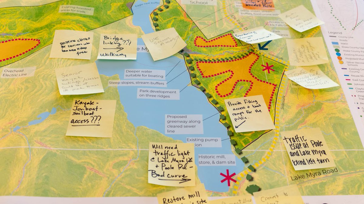 We're unveiling the final draft master plan for @WakeGovParks' future Lake Myra County Park at a community meeting in @WendellNC! 📅 Tuesday, April 30 🕓 4-7 p.m. 📍 Wendell Town Hall, 409 Landing View Drive, #Wendell ℹ️ ow.ly/s9FH50RmAxC