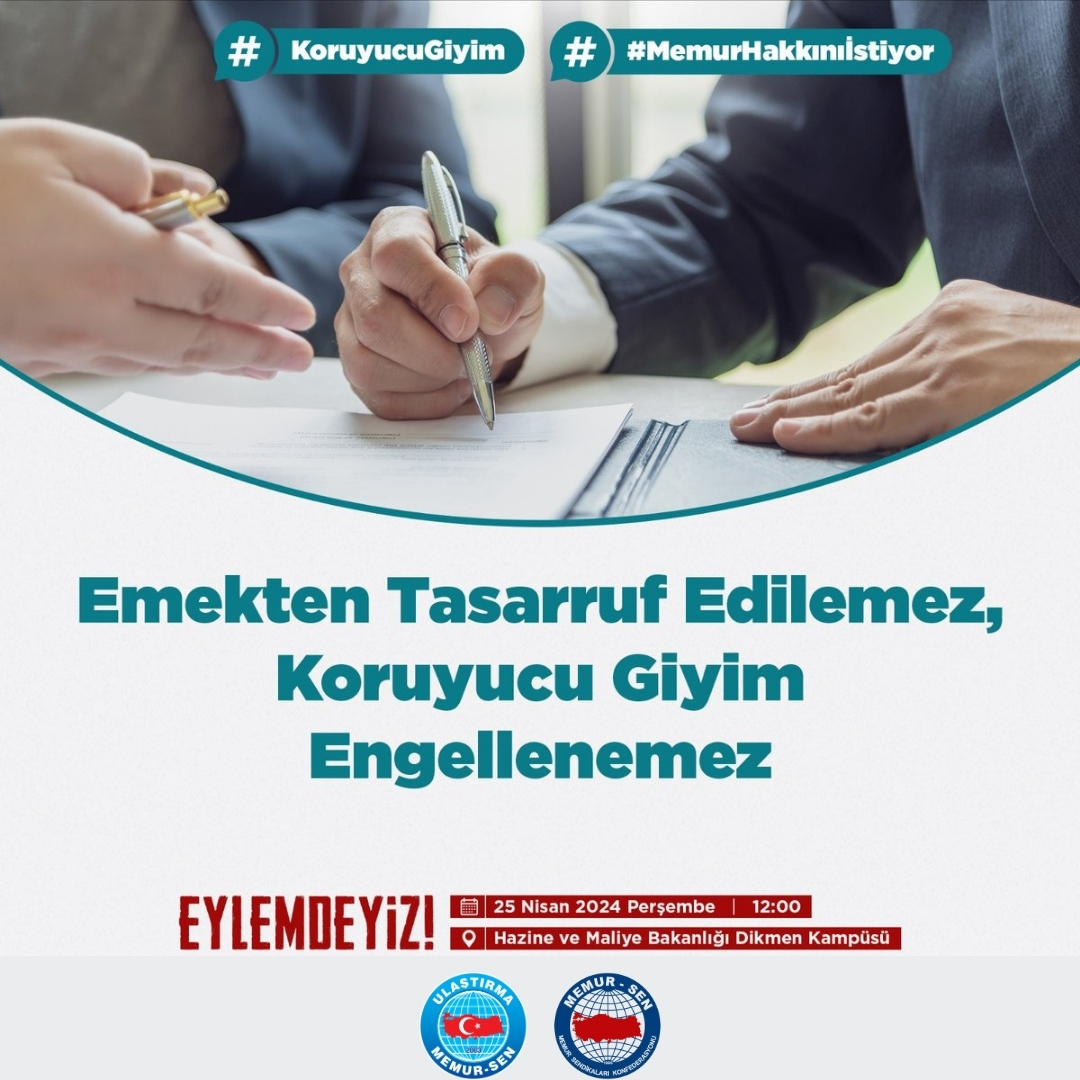 Emekten Tasarruf Edilemez, Koruyucu Giyim Engellenemez. #KoruyucuGiyim #MemurHakkınıİstiyor