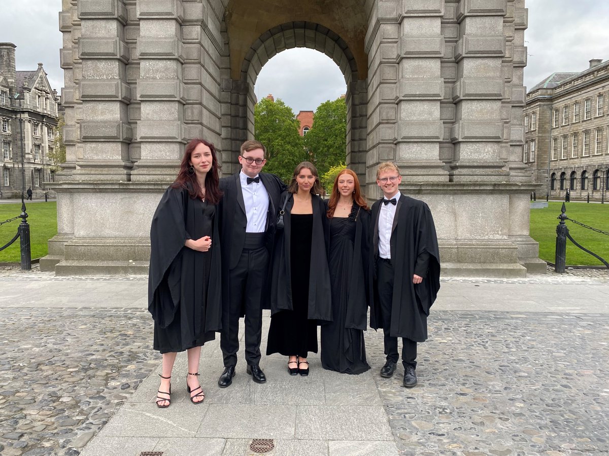 A huge congratulations to our 5 PPES Scholars who were named on Trinity Monday! Scholars are entitled to a range of benefits, including free accommodation on campus. From left to right: Lara Smith, Eoin Connolly, Georgina Dowling, Kate Fennell, Shane Burke