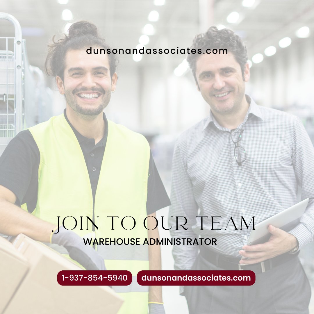 Calling Recent College Grads or Early Career College Grads. Great Opportunity to Get Your Career Started with Room for Growth!

Learn more: bit.ly/43nIVFz 

#WarehouseAdministrator #HiringWarehouseAdministrator #WarehouseEmployment