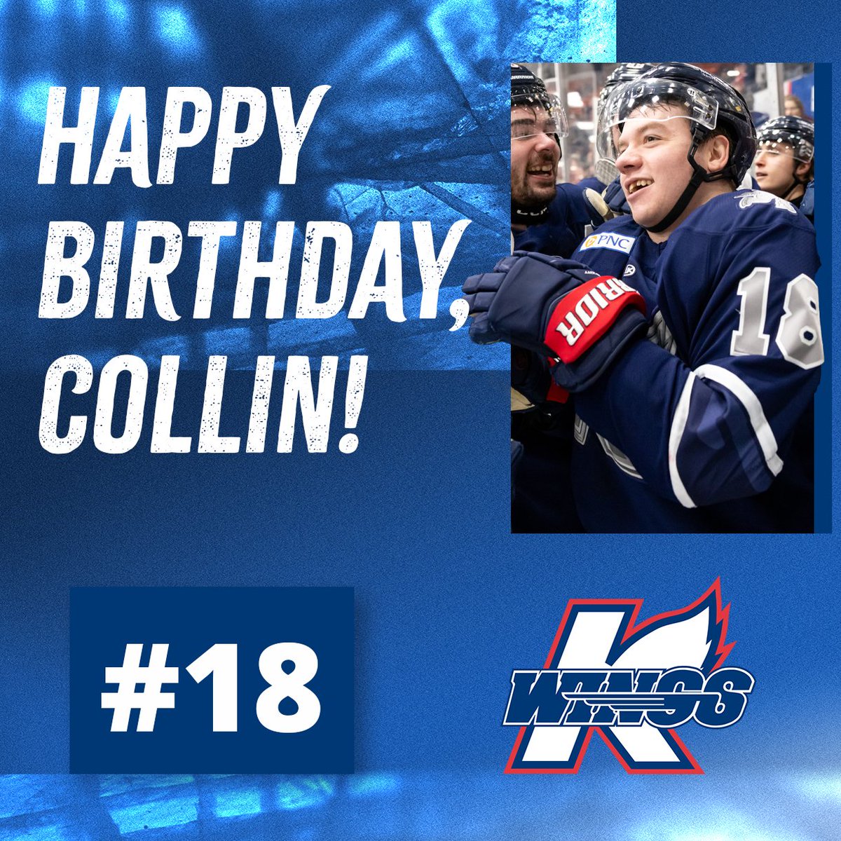 KalamazooWings's tweet photo. Join us, in wishing Collin Adams a happy birthday! Happy birthday, Commander! Let's celebrate tonight with a win! #ignitetheflight #ChasingKelly https://t.co/z6a8I5qWEk