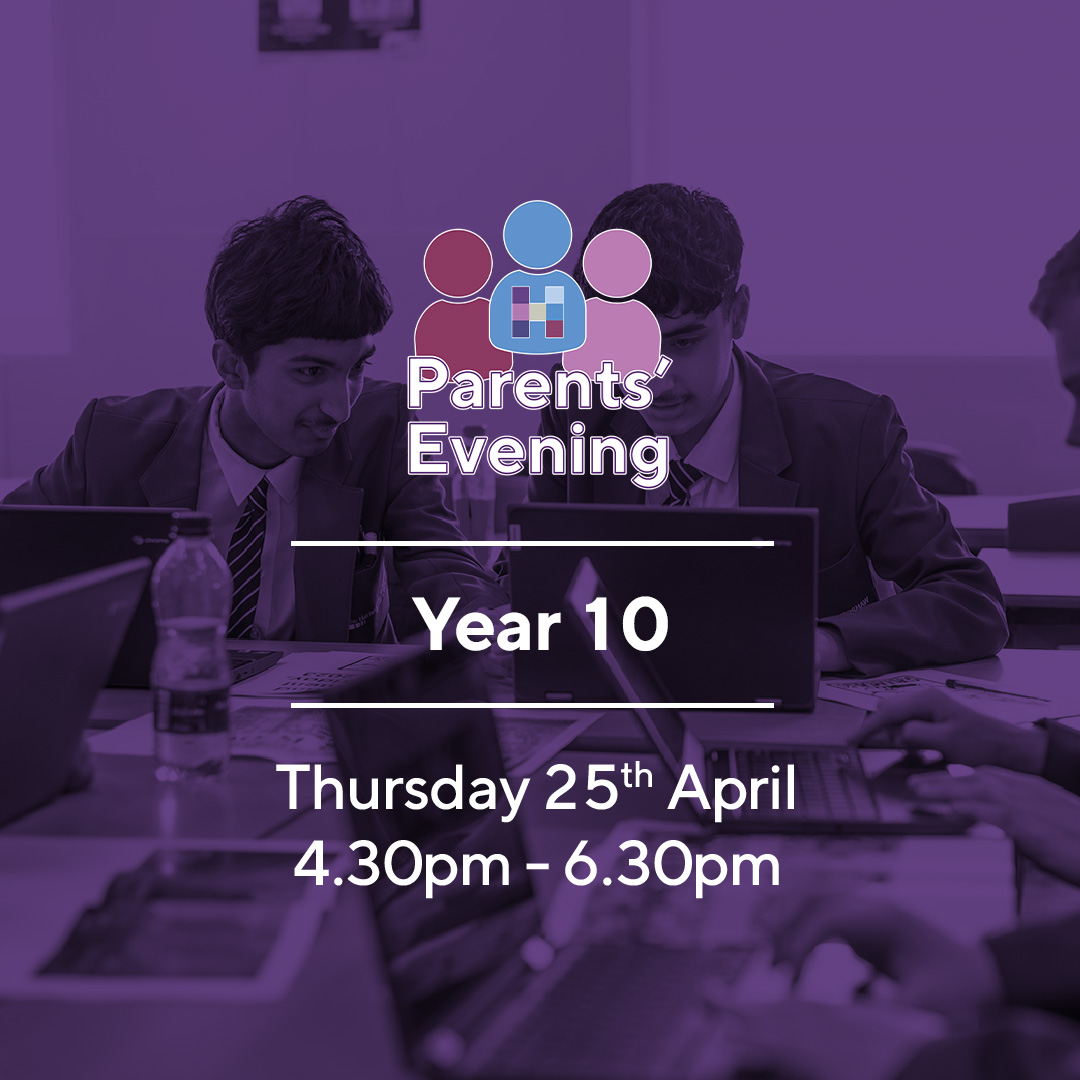 We're looking forward to Year 10 Parents' Evening tomorrow. This is a chance for us to tell you about how your child is progressing and how we can support them further. The timings are earlier than normal this year so please arrive in a timely manner. #TogetherWeSucceed