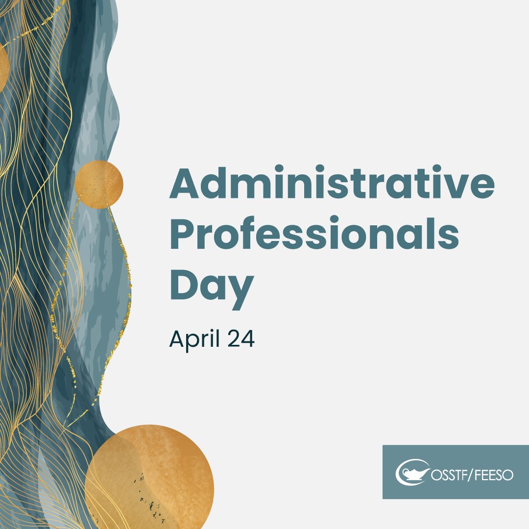 #OSSTF is proud to honour the many amazing administrative professionals who work in #OntEd schools & #OnPSE campuses!

These are the professionals who help create an environment that inspires students to reach their full potential, and today, we celebrate them 😍🙌🏽

#AdminDay