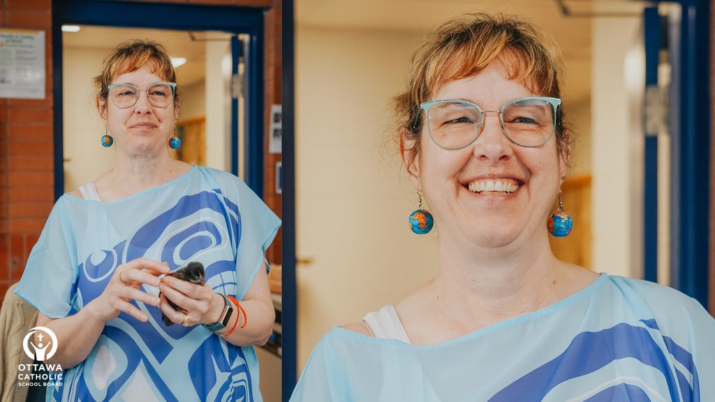 👋Meet Andrea, one of OCSB’s office admins! 🌟
Andrea's vibrant personality shines through her collection of 300+ pairs of earrings, matching them to OCSB days of significance like Earth Day. Today, we celebrate all admins like Andrea, who bring joy to our community!🎉 #BeOCSB