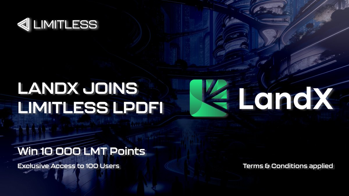 1/ We’re proud to announce that we’re partnering with <a href="/landxfinance/">LandX (🌽,🌾)</a> &amp; listing $LNDX in our beta.

This is the final chance for beta testers to earn LMT before our official launch!
