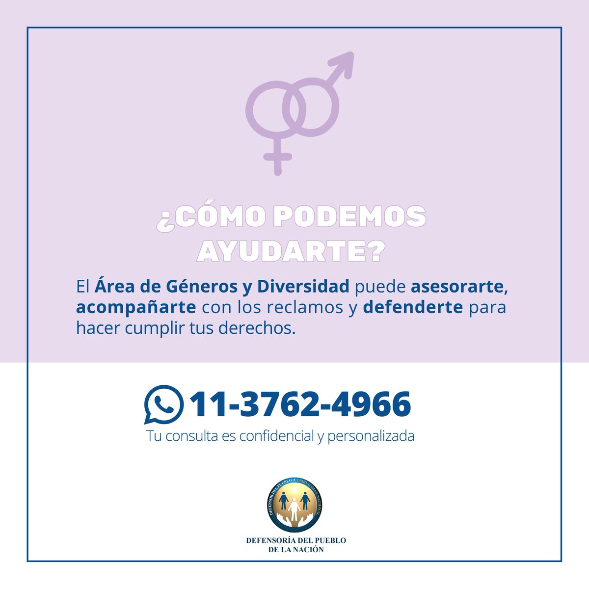 ✔ Podemos ayudarte si tenés dudas sobre:
#Género #Identidadsexual #Diversidadsexual #Transversalización #LeyMicaela #ESI #LGBTIQ #DenuncialoAquí #DpnArgentina #DefensorDelPueblo