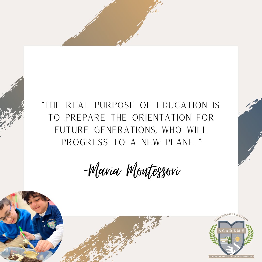 ✨Maria Montessori Quote of the Day✨

#MRASugarLand #MRAStudents #GrowWithMRA #SugarLandPrivateEducation #MontessoriEducation #ReggioEmilia #EarlyChildhoodEducation #CogniaAccredited #Cognia #HoustonsBest #HoustonsBestOfTheBest #TPSA #MariaMontessori #QuoteOfTheDay