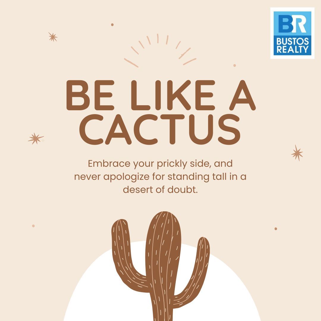 Channel your inner cactus: Embrace your uniqueness and stand tall amidst doubt's desert. 

#StayStrong #EmbraceYourself #StandTall #SelfConfidence #BeYou #Motivation #Inspiration