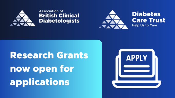 The clinical grant funding scheme from The Diabetes Care Trust & ABCD is open for applications from those in the early stages of their career. Funding for high quality clinically based studies relating to the management & care of people with #diabetes abcd.care/research-grants