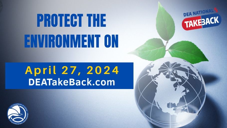 Don't dispose of Rx drugs by flushing them or throwing them away. Bring them Saturday to a #DEATakeBackDay collection site near you. Visit buff.ly/4d7r1vc for more info.