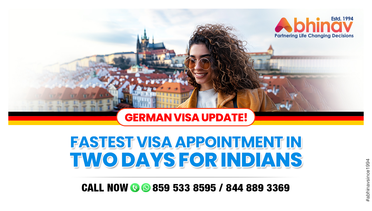 Embassy Appointment for all German Visas in just 2 Days! 

Move to Germany without the need for Language – Apply now: bit.ly/46zqazX.

For further inquiries, feel free to reach out to us at +91-8595338595.

#GermanVisa #EmbassyAppointment #WorkOpportunities #ITJobs