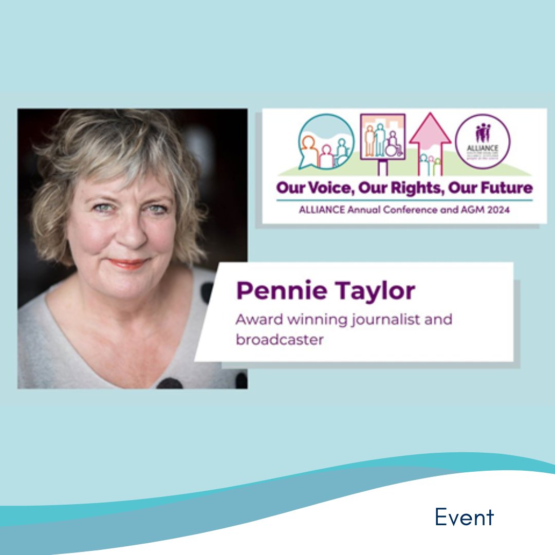 @ALLIANCEScot is delighted that Pennie Taylor, award winning journalist and broadcaster, will be chairing their annual conference on 1 May 2024. @ptupdate #ALLIANCEConf24 Find out more about their speakers and register here: alliance-scotland.org.uk/alliance-annua…