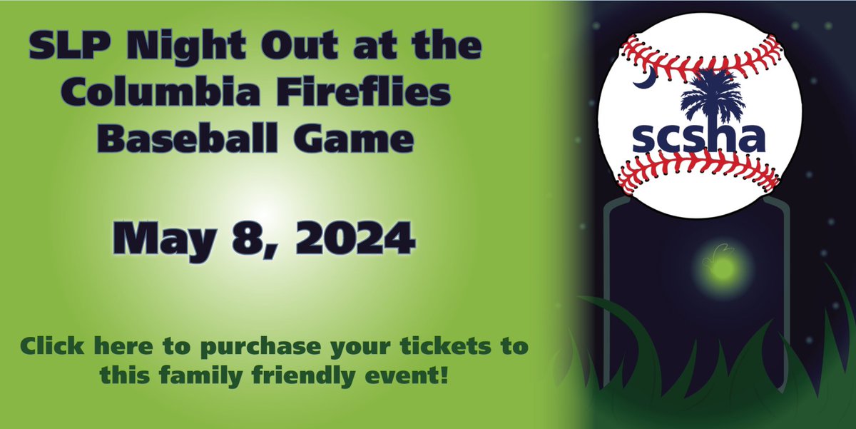Join us at Segra Park on May 8 to stand in solidarity with Speech Language Pathology in South Carolina! Membership isn't necessary to attend. For more info, visit fevo-enterprise.com/event/SCSLHA24…. Let's make it an unforgettable evening for an incredible cause! 🎉💬👫