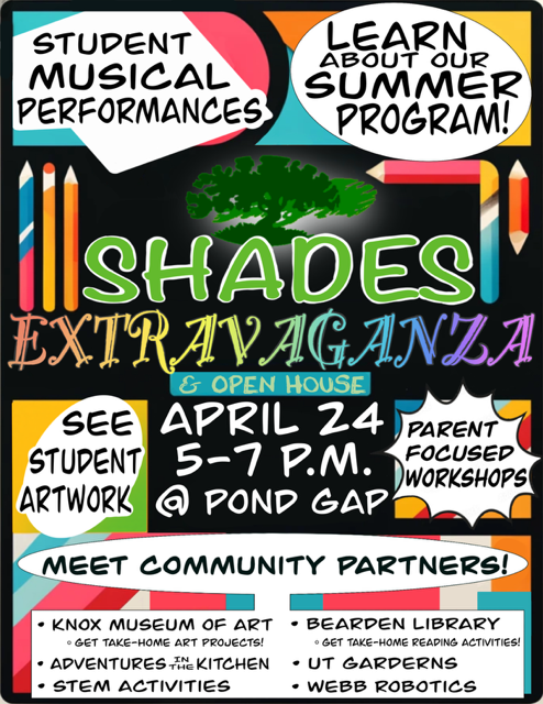 Don't forget about the parent event at Pond Gap SHADES tonight. We would love to see a huge turnout! #shadesofdevelopment #pondgapshades #parentengagementnight #afterschoolalliance #afterschool4all #easttnafterschool #tnafterschoolnetwork