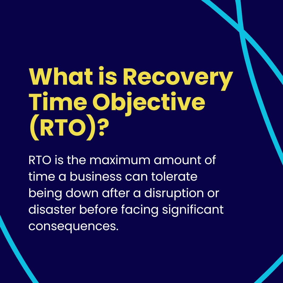 What determines your business's RTO (Recovery Time Objective)? Two key factors:

1️⃣Operational Disruption: How badly does downtime affect core business functions?
2️⃣Revenue Loss: What is the financial impact per second, minute, hour, or day of being offline?

#RTO #Business