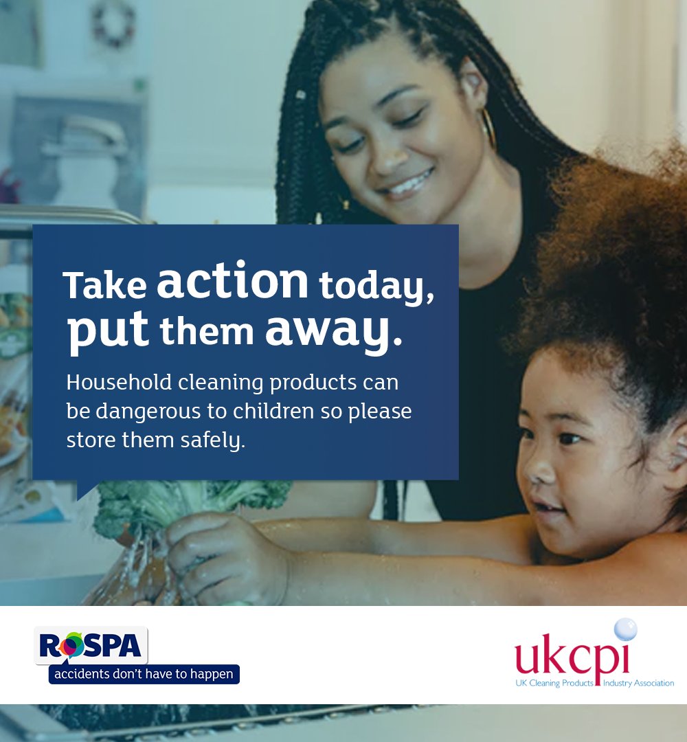 North Northamptonshire and West Northamptonshire Councils have joined with by RoSPA to take action to protect our youngest residents from the risks of household cleaning products. Find out about the Take Action Today, Put Them Away campaign at bit.ly/4b2O3Br