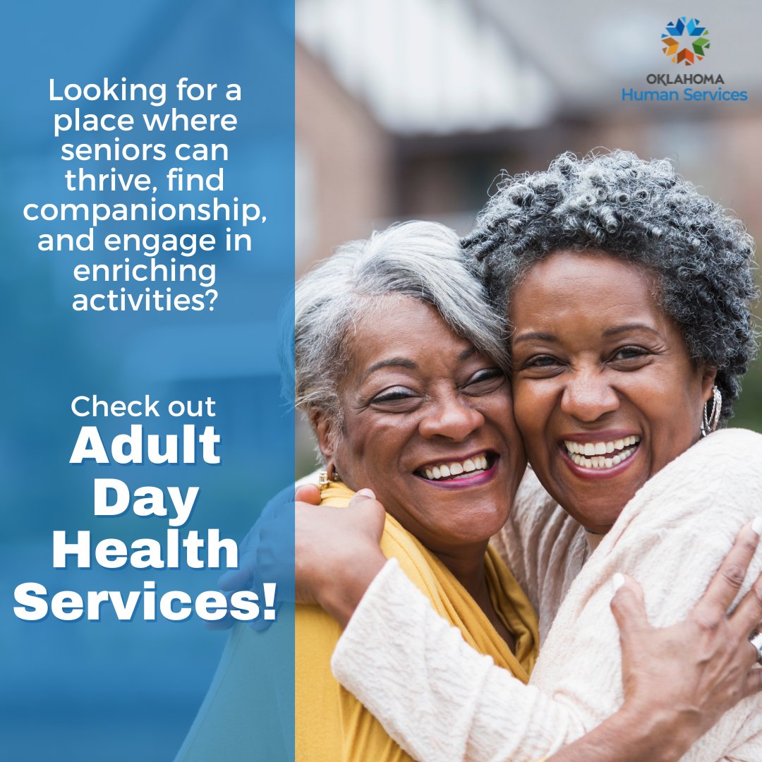 🌟 Discover Adult Day Health Services by Oklahoma Human Services! 🌺 Engage in enriching activities, receive compassionate care, and build meaningful connections. Learn more: oklahoma.gov/okdhs/services…
