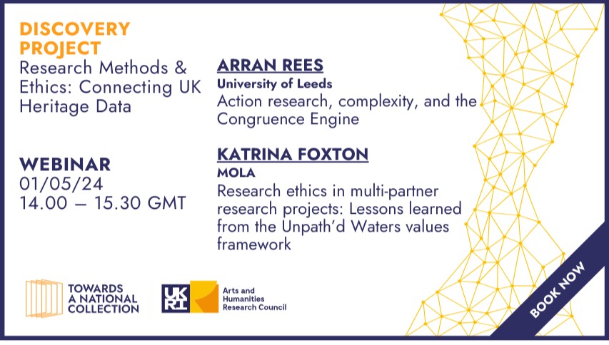 FEW SPACES: BOOK NOW! Free online event: how action research & value frameworks may lead to better practices when connecting digital heritage #Collections. #CulturalHeritageData #DigitalHumanities #UnpathdWaters #CongruenceEngine 📅 1 May 🕞 14-15:30 🔗ow.ly/ssGS50RbcZk