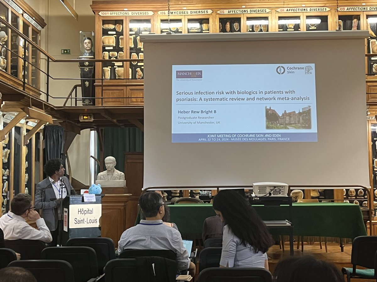 Proud supervisor moment @CochraneSkin #EDEN meeting in Paris!

Binh and Heber did a great job presenting their @PsoriasisUK funded PhD work on biosimilars and biologic serious infection risk in #psoriasis, generating a lot of interest and thought-provoking questions.