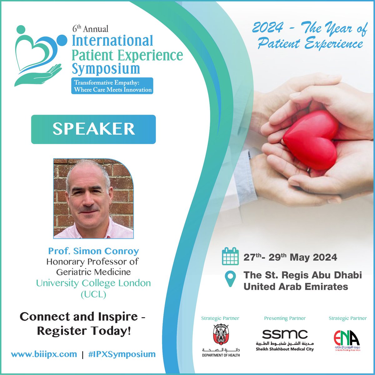 We're thrilled to welcome Prof. @GERED_DOC, Honorary Professor of #GeriatricMedicine at @ucl , as a distinguished speaker and #workshop facilitator at the 6th Annual International #PatientExperience Symposium! 🔗Register Now: biiipx.com/register!
#IPXSymposium #IPX #PX2024