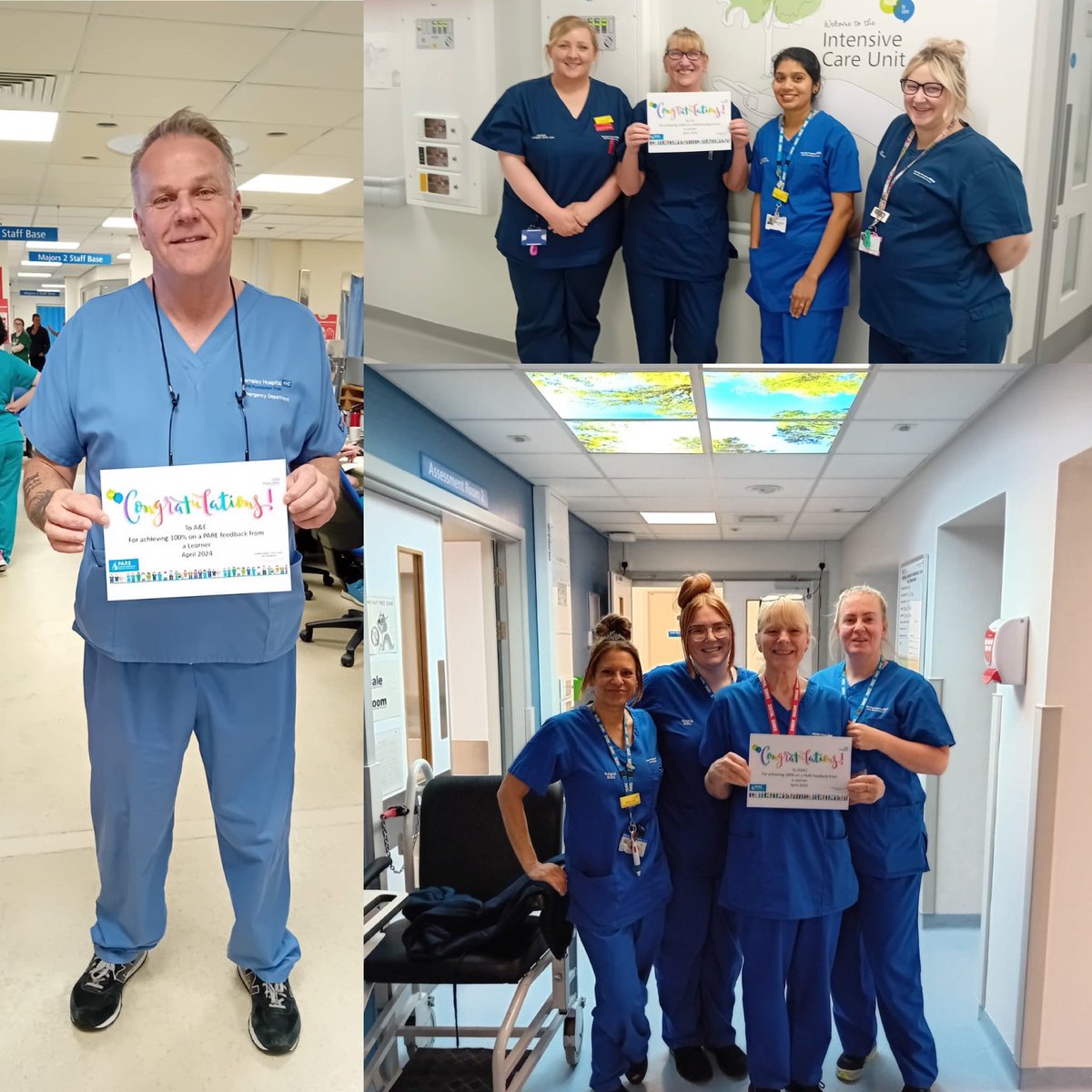 Well done to ED, ICU and SDEC on achieving 100% in their student evaluations!! Thank you for all of your support for learners!!!