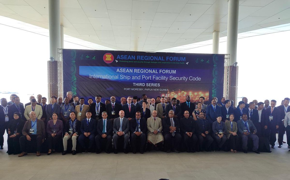 As part of #Indian delegation at the #ASEAN Regional Forum #ISPS code workshop in #PortMoresby #PNG, #ICG presented a perspective on port vulnerabilities towards maritime crimes and best practices. Committed for combating maritime crimes, capacity building and port safety.…