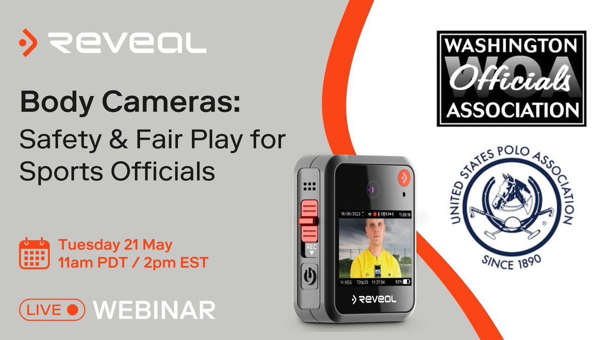 Join our webinar on the impact of body-worn cameras in sports officiating. We'll discuss the impact of body cameras and you'll have the chance to connect with leading figures in sport who are at the forefront of integrating this technology. Register here⚽ ow.ly/JNh750Rn2Lu
