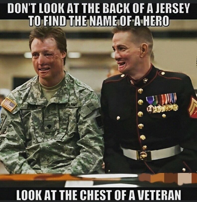 These are real heroes and not some overpaid spoiled millionaire athlete or actor. They deserve everything our country can give back to them for their sacrifice. Who thinks it’s an injustice how many of our veterans and active service men and women are treated? 🙋‍♂️