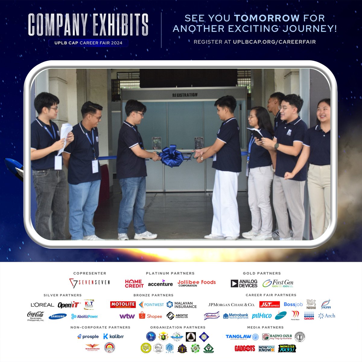 uplbcap's tweet photo. BLAST OFF FOR DAY 3! ๐ฅ
Students, fresh graduates, and job seekers visited the first day of UPLB CAP Career Fair's Company Exhibit
LAST DAY tomorrow! Finish the ride by registering through: https://t.co/8aDggyvFHF
#CareerFair2024
#RisingBeyondBoundaries
#ExperienceUPLBCAP https://t.co/7nHq4wYCcb