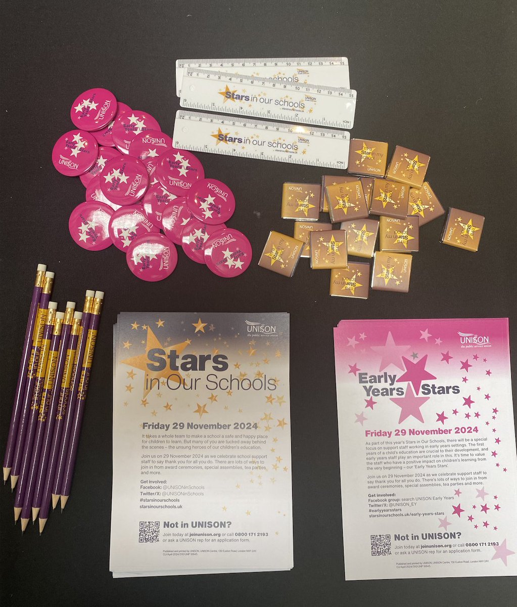 #starsinourschools and #earlyyearsstars merchandise is available to order now. There’s lots to choose from, take a look today 👉 shop.unison.site/product-catego…