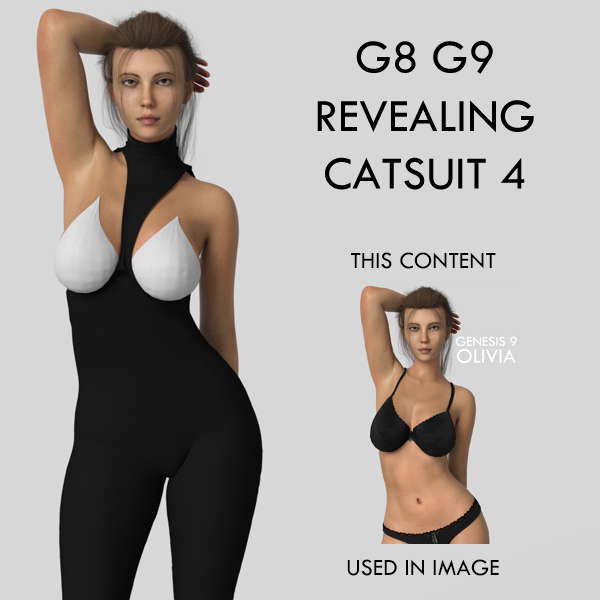 FREE Revealing Catsuit 4 for Genesis 8 Female and Genesis 9 for DAZ Studio most-digital-creations.com/freestuff.htm

#free #hot #outfit #clothing #outfit #fashion #genesis9 #genesis3female #genesis8female #daz3d #dazstudio #revealing #dress