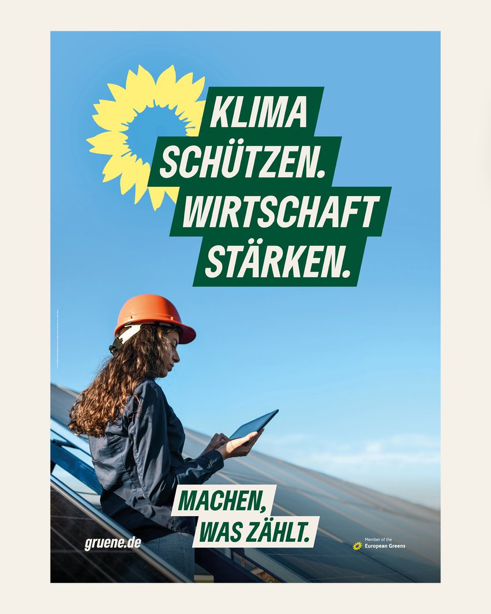 gruene_berlin's tweet photo. 🌱🌏 Klima schützen, Wirtschaft stärken. 🛤️⚖️

Am 9. Juni ist die Europawahl.
Deine Stimme für Grün ist eine Stimme zum Schutz unseres Frieden, zur Erneuerung unseres Wohlstands und zur Verteidung unserer Freiheit! 🇪🇺😍
#MachenWasZaehlt https://t.co/TmYamOYmdl
