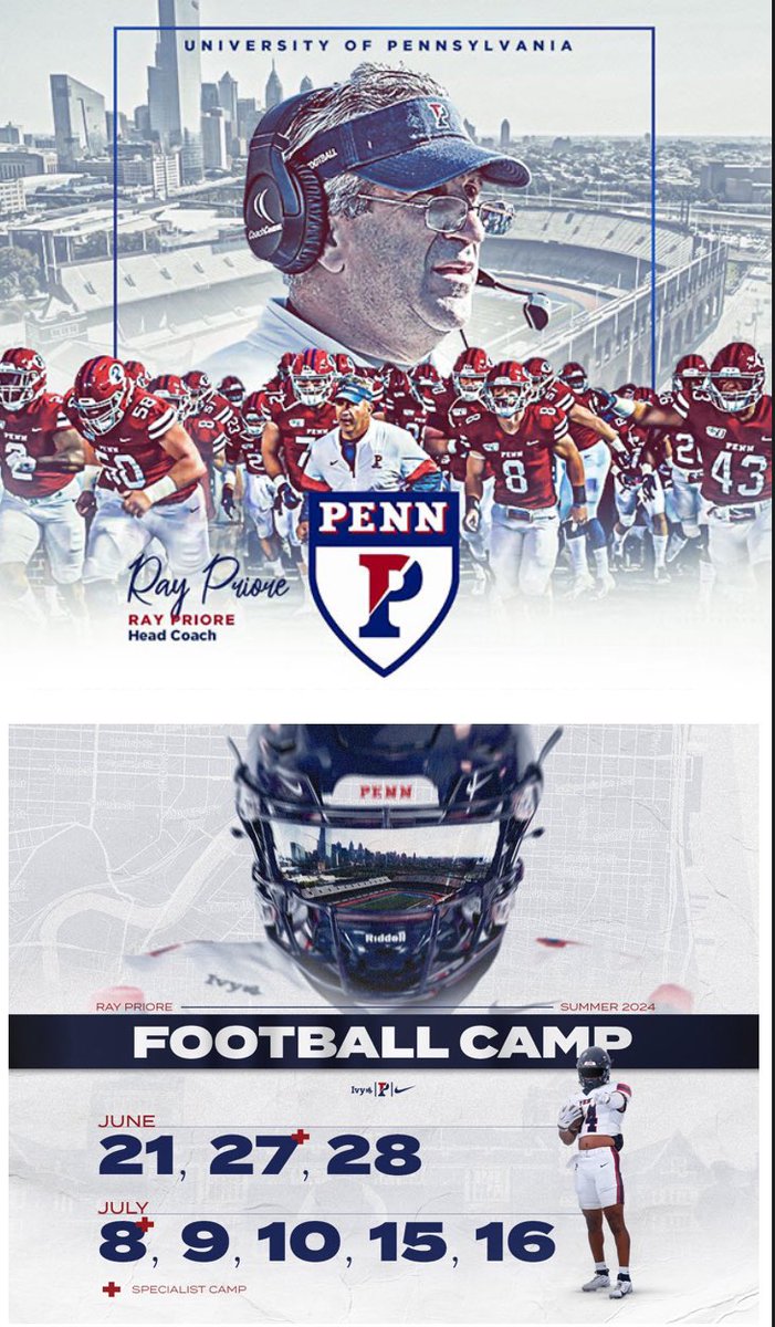 Thank you @CoachPriore for the camp opportunity! Got to thank the man above 🙏✝️ Go Patriots!!! @PennFB @olibfb @OlibFootball