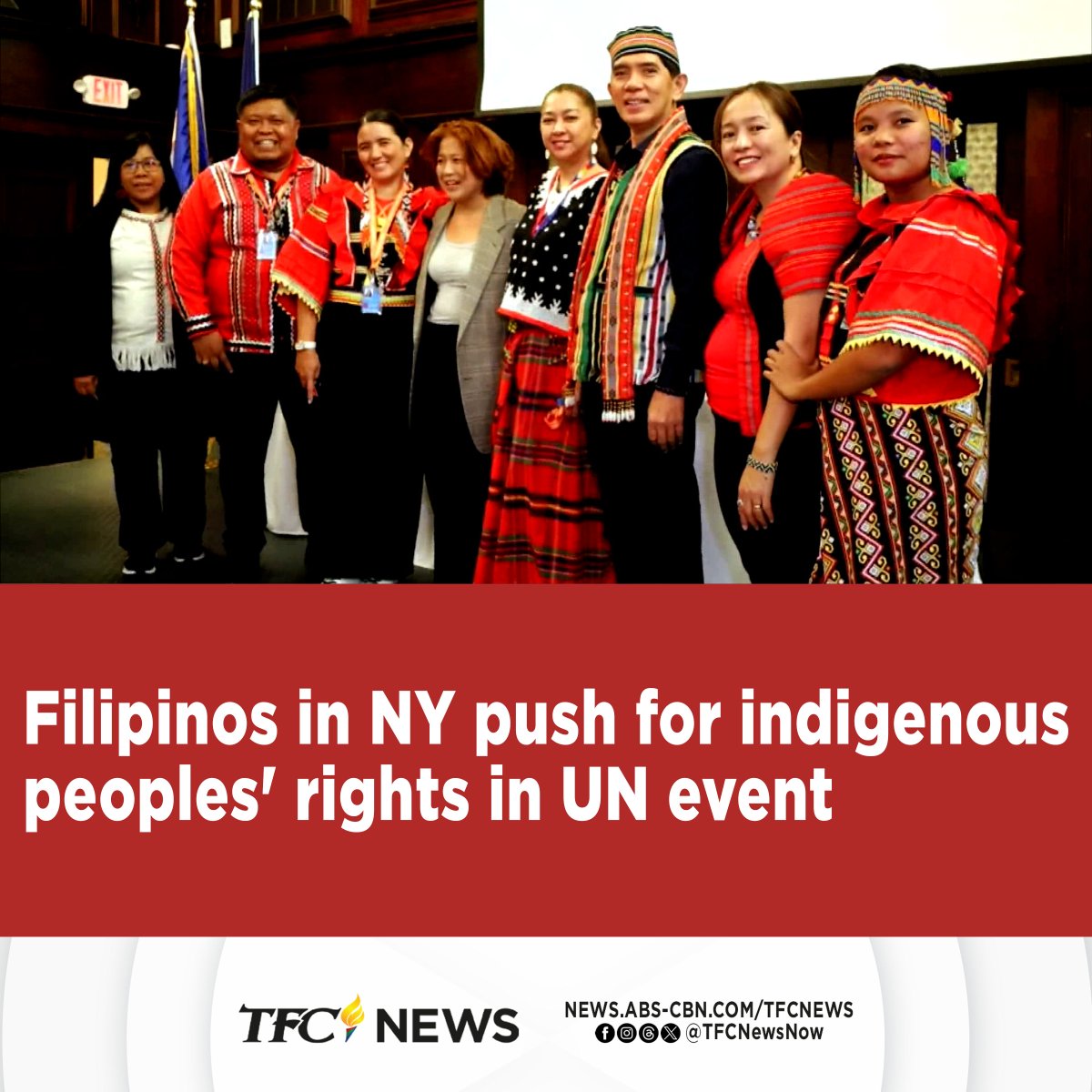 Filipinos join the activities in New York for the advancement of indigenous peoples' rights at the 10th anniversary of a United Nations conference on indigenous issues.

@dontagala reports. #TFCNews

WATCH: youtu.be/GvW_5S9NnqI