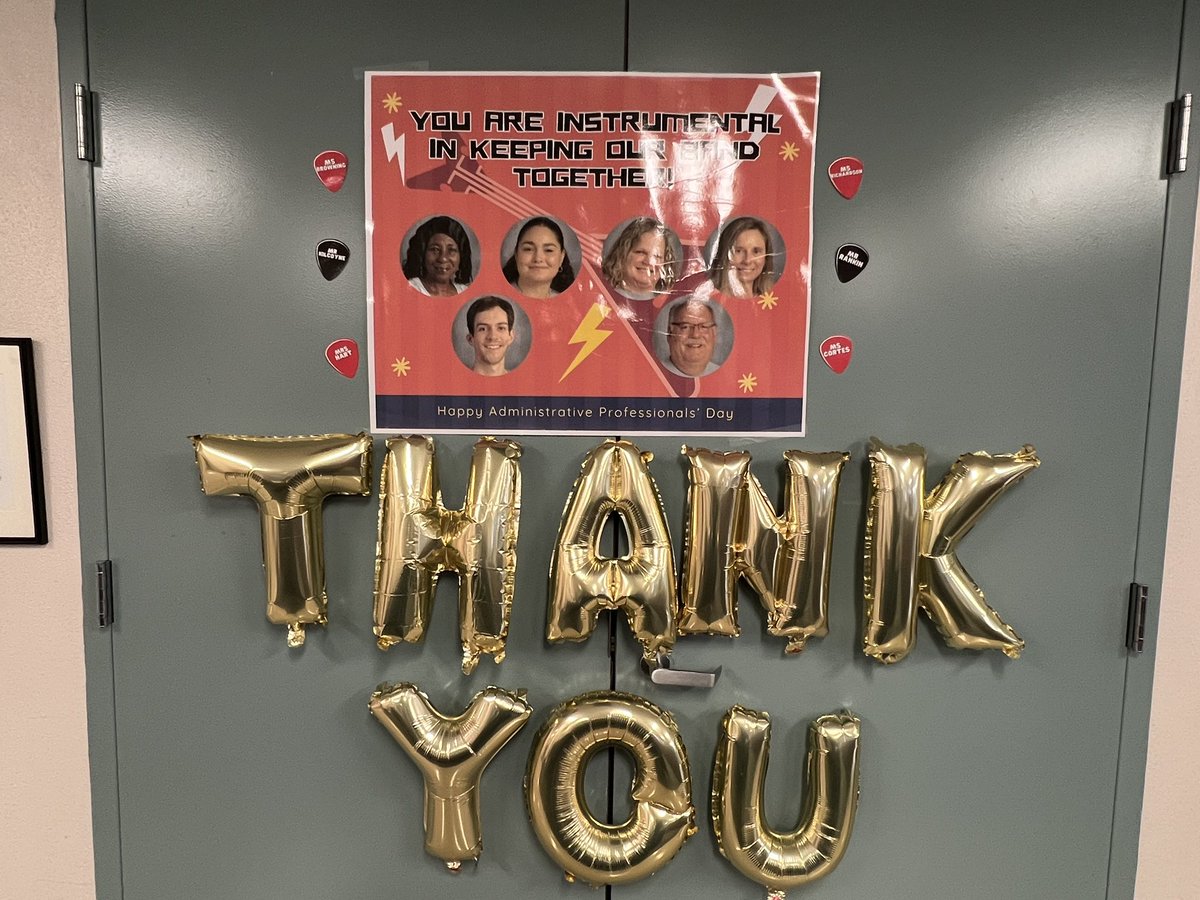 Monroe Middle School (@hcpsmonroe) on Twitter photo Shoutout to our amazing Administrative Professionals! They are surely instrumental in keeping our band together! 🎸 #AdministrativeProfessionalsDay @PrincipalJahn <a href="/HillsboroughSch/">Hillsborough Schools</a> Shoutout to our amazing Administrative Professionals! They are surely instrumental in keeping our band together! 🎸 #AdministrativeProfessionalsDay @PrincipalJahn <a href="/HillsboroughSch/">Hillsborough Schools</a>
