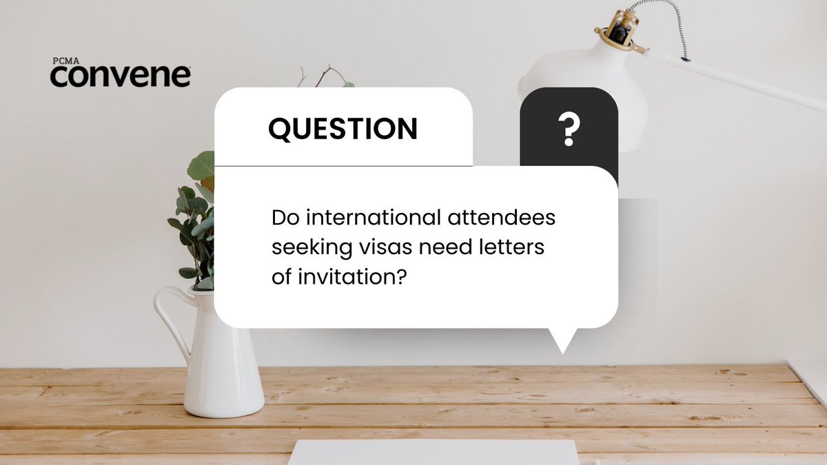 .<a href="/pcmaconvene/">Convene Magazine</a>  recently asked: "Do International attendees seeking visa need letters of invitation?"

Read what <a href="/vpolito27/">vinnie polito</a>, <a href="/SisoOrg/">SISO - Society of Independent Show Organizers</a> CEO, told <a href="/pcmahq/">PCMA</a> on this important topic... as well as what ECA is doing to help further reduce visa wait times: pcma.org/letters-invita….