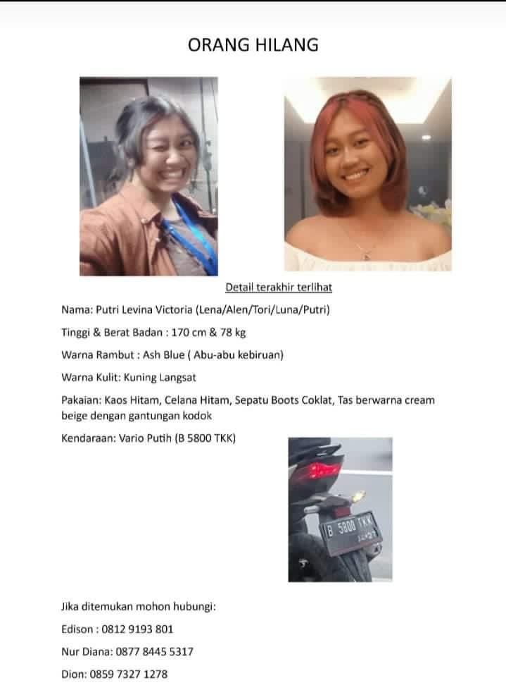 dessygultz's tweet photo. @edwinjoo Hi Mas Edwin mohon bantuannya. Kami sedang mencari keponakan kami yang hilang. Lokasi terakhir di Cipete Jakarta Selatan. Sudah hilang 6 hari. Mohon bantu untuk repost Mas. Terima kasih. https://t.co/hmCiRPljZG