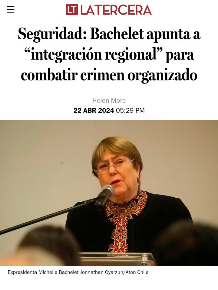 StelarToqui's tweet photo. 🔴 SEGURIDAD: A propósito de la detención de Dayonis Orozco en Colombia (el asesino del mayor de Carabineros Emmanuel Sánchez) cuánta razón, anticipación, sabiduría y experiencia la de Michelle Bachelet
Chile se la merece nuevamente de Presidenta ✅
#PCyFA https://t.co/ZMQGXDBl1M